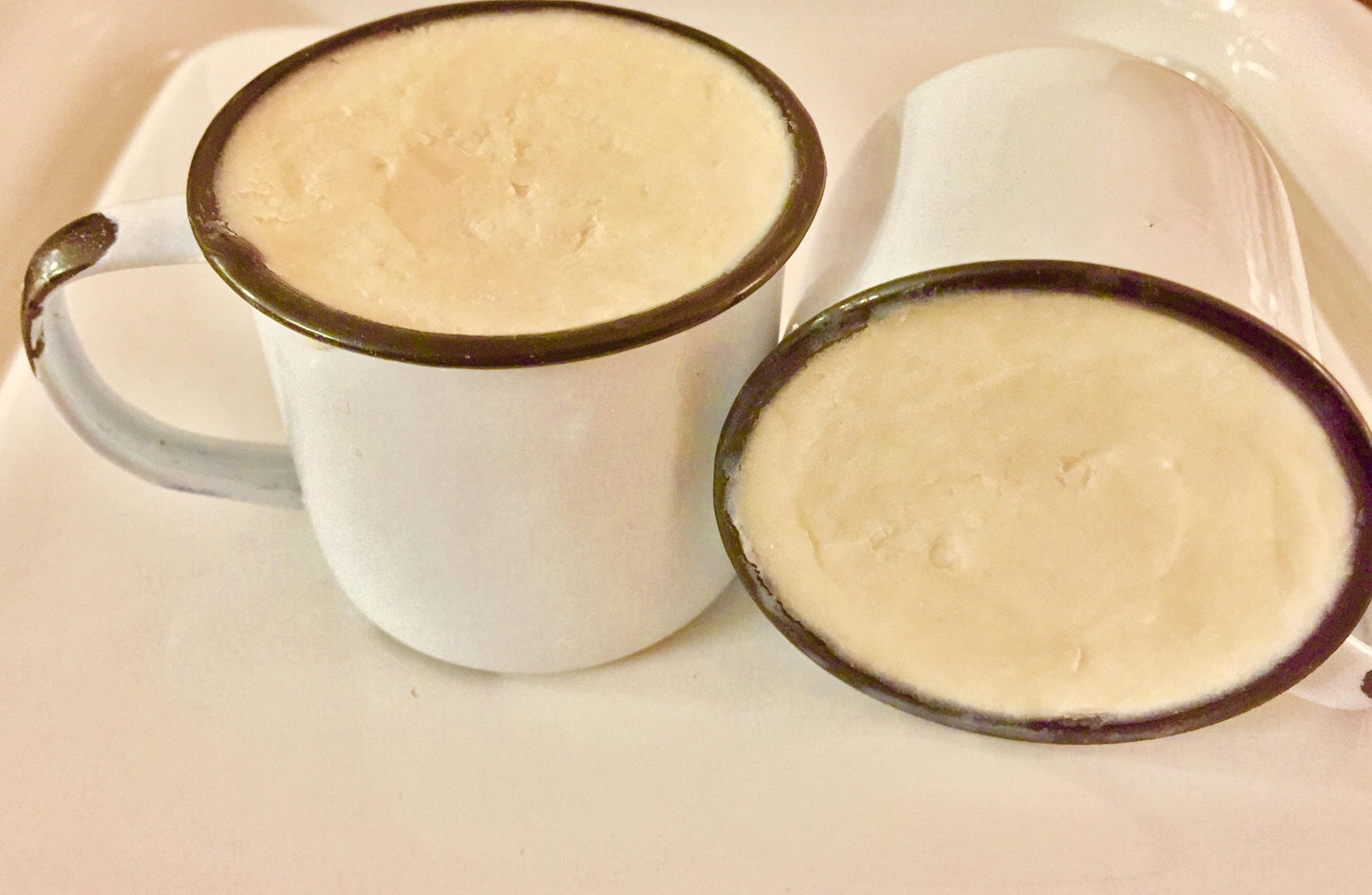 Tallow & Goat Milk Shave Soap in Enamel Espresso Cup